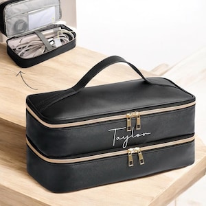 Borsa da viaggio personalizzata in pelle PU per strumenti per capelli, borsa Dyson, organizer per strumenti per capelli, regali da viaggio, regali per damigelle d'onore, regali aziendali, regali per donne
