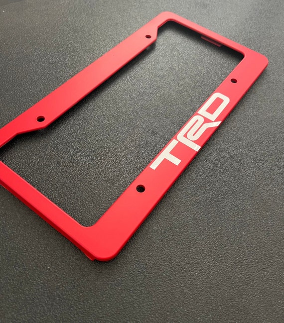 Toyota TRD License Plate Frame Red Etsy Canada
