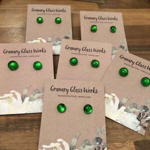 Recycled Gin Bottle Earrings