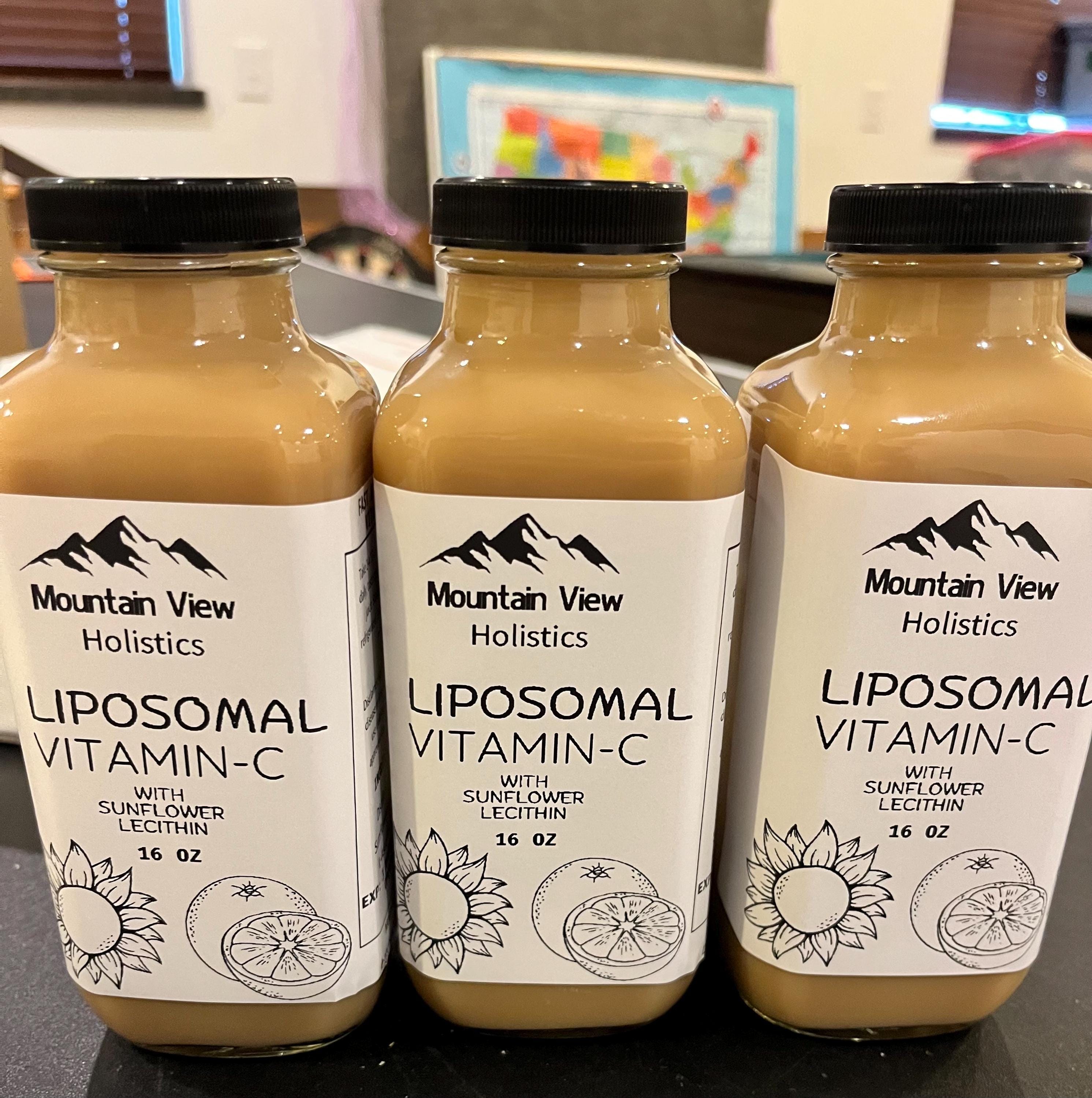 Liposomal Vitamin C with Sunflower Lecithin/Fast absorbing vitamin C (Non gmo/all natural)