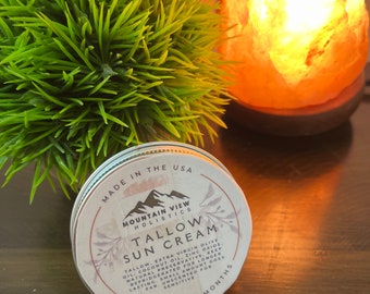 Tallow Sun Cream (SPF40) with zinc oxide (All natural/organic sunscreen