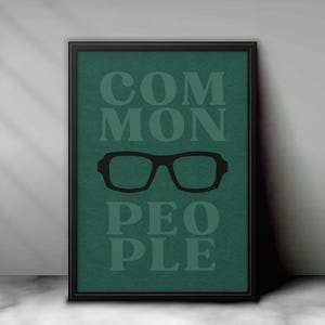 90s Britpop Poster: Common People Inspired Art Print