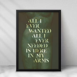 Stampa testo Depeche Mode - Enjoy The Silence Wall Art - Ritratto minimalista - A5 A4 A3