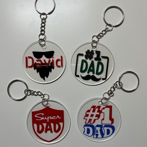 Personalised Dad Keyring – Father&#39;s Day Gift – Best Dad Ever