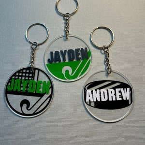 Hockey Keyring - Sports Keyring - Ice Hockey - Field Hockey