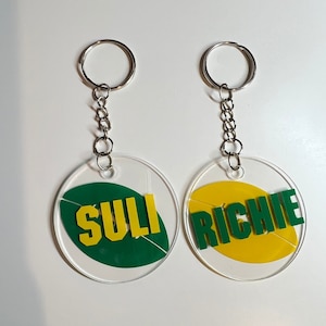Personalised Rugby Keyring – Wallabies or Jillaroos Gift – Aussie Sports Bag Tag