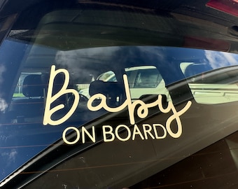 Sticker baby aan boord auto – vinylraamsticker – veiligheidsbord
