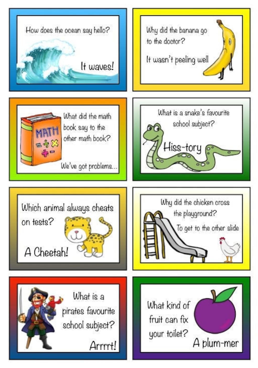 Kids Lunchbox Jokes Digital Download Printable Funny Kids Jokes School