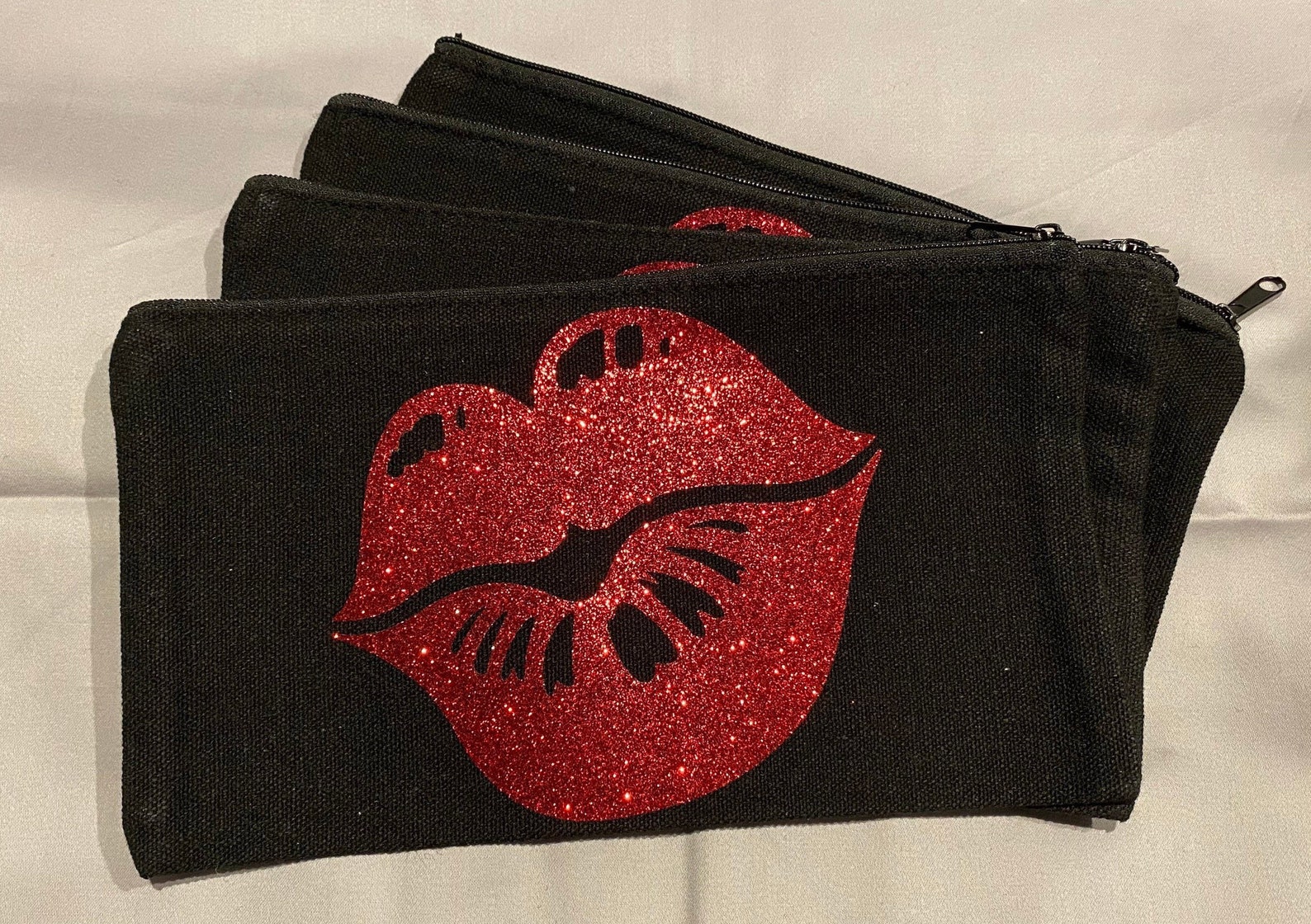 Big Kiss Lips Cosmetic Pouch Makeup Pouch Pencil Case Etsy