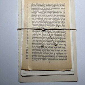 Pagine di libri vintage – Pacchetto di effimeri per diari di scarto – Forniture artigianali in carta invecchiata