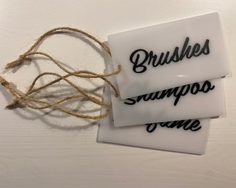 Label Tag - Customisable -- Household Label -- Home Organisation - Linen - Bathroom