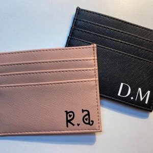 Tarjetero personalizado – Cartera de piel sintética – Cartera para abono de autobús