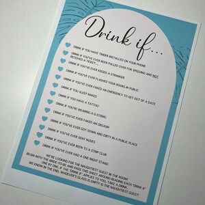 Drink If... Printable Game - Bachelorette Party / Bridal Shower ...