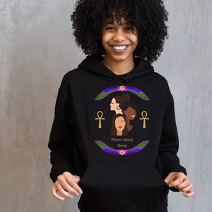 Black College Sweatshirt|Melanin Infused |White Hooded Sweatshirt|Blue hooded sweatshirt