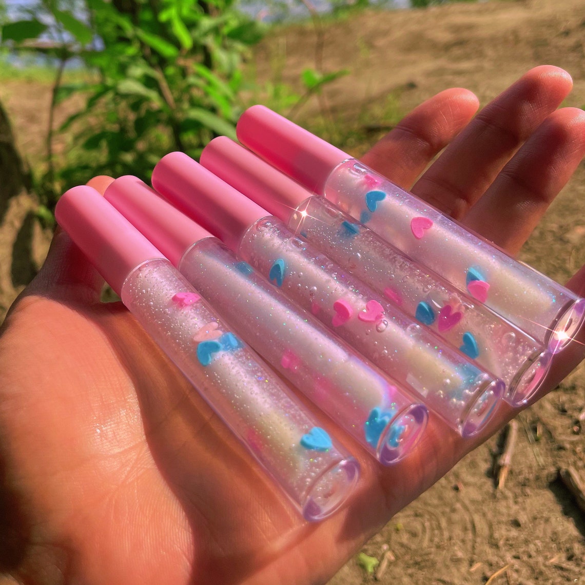 Lip Gloss Bundle in Cotton Candy Hyaluronic Acid Jojoba Etsy