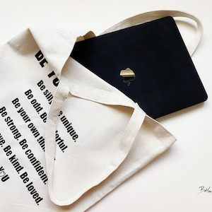 Minimalist Canvas Tote Bag, Be You Canvas Bag, Canvas Bag For Students, Shopping Canvas Bag, Lightweight Bag, Be You Canvas Bag With Pocket