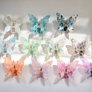 Medium Butterfly Hair Clip, Acetate Hair Clip, Half Down Hair Claw, Hair Accessories For Her, Butterfly Hair Claw, Hair Claw, Gift For Her