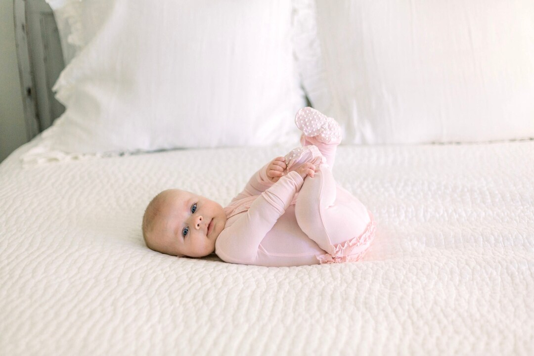 Pink Ruffle Romper Outfit, Ruffle Zipper Outfit, Pink Outfit, Pink Baby ...