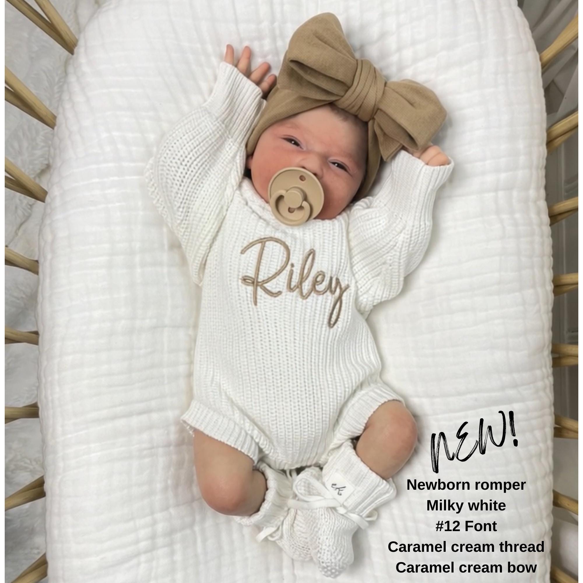 Oversized Knit Topknot Bow, Newborn Knitwear, Birth Announcement Outfit — free download