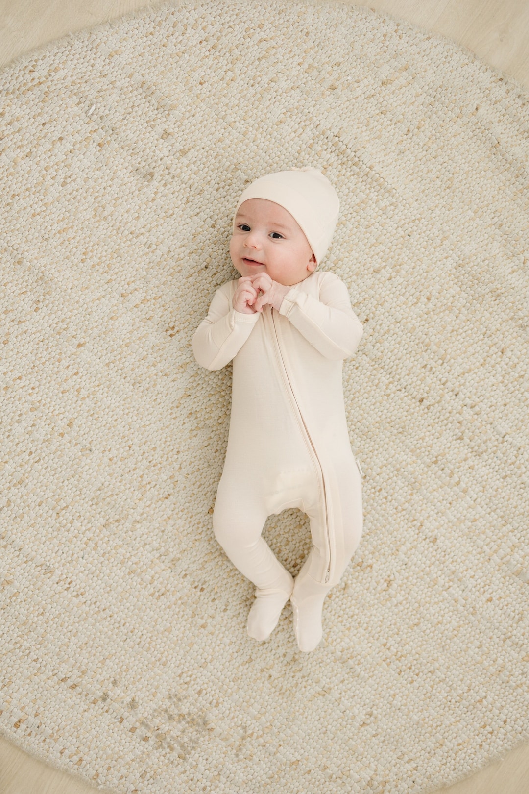 Take Me Home Clover Footie Set-Cream/Oat