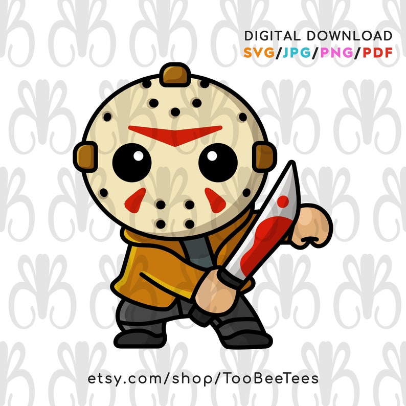 Jason Friday 13th SVG Cut Files JPG Pdf Png Cards Mugs - Etsy