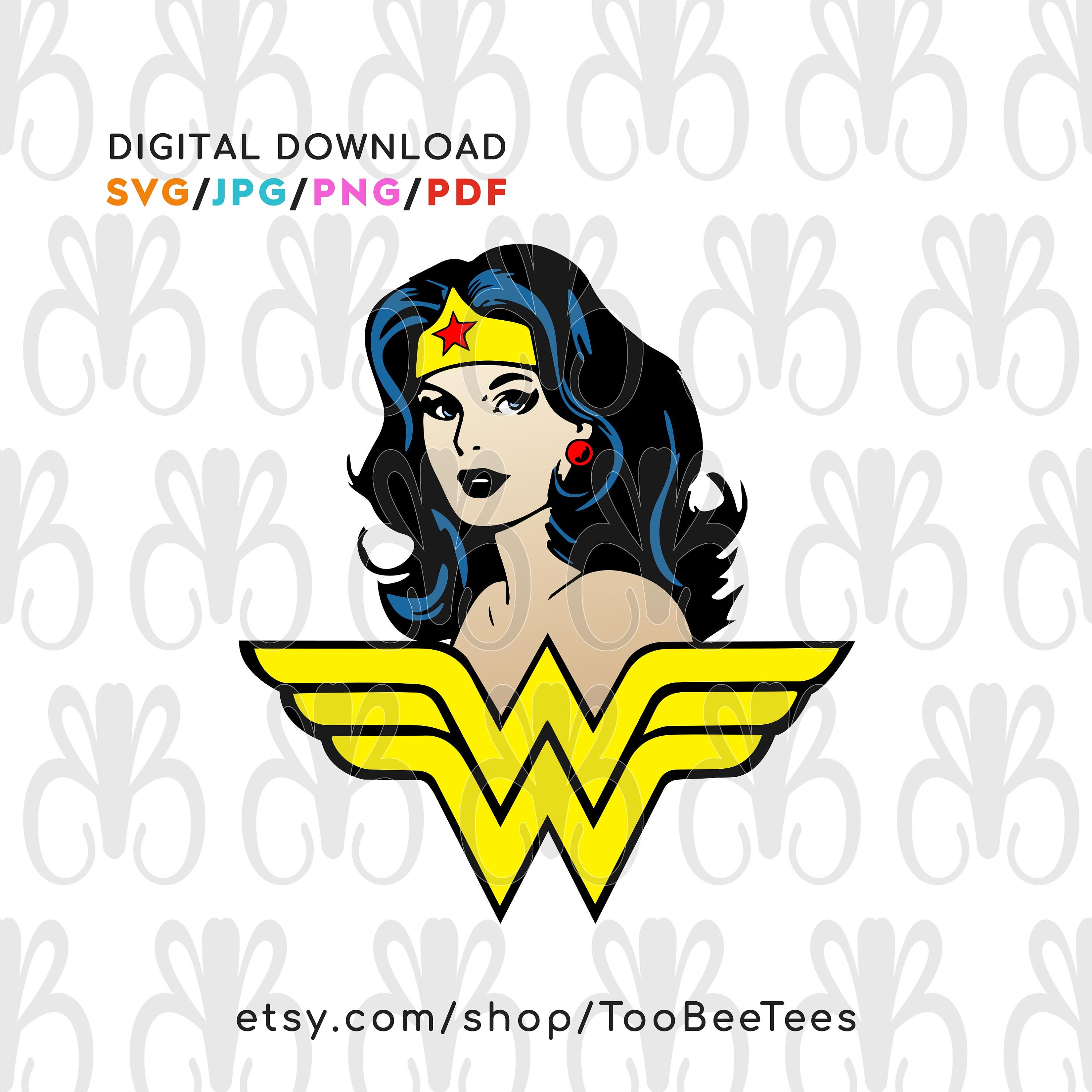 Wonder Woman SVG Cut Files JPG Pdf Png DIY Coffee Mug - Etsy