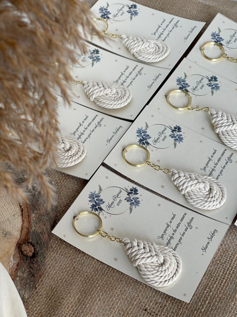 Custom Macramé Keychains Personalized Wedding Favors for - Etsy