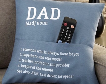 Personalized Father's Day Gift, Pocket Pillow, Special father's day gift, Custom  pillow