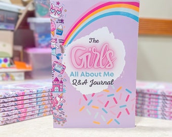 The Girls All About Me Q&A Journal- Girl’s journal with prompts, gifts for girls age 5-12, NOT Digital