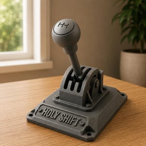 Holy Shift STL File | Funny Car Enthusiast Gift | Manual Gear Shifter 3D Print | Funny Mechanic Gift | Father's Day Dad Gift STL Download