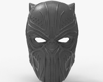 3D Printable Panther Warrior Mask | Sci-Fi Cosplay Helmet (STL File)