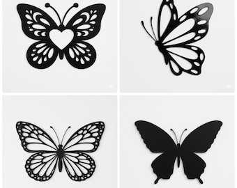 Butterfly Wall STL File | 3D Printable Butterfly Wall Art | Decorative Nature Silhouette | Digital Download Butterfly  STL