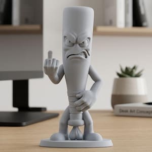 Lustiger Baseballschläger Charakter STL | Wütend Sport Maskottchen 3D Druck Datei | Erwachsenen Humor Gag Geschenk Figur | Digitaler Download