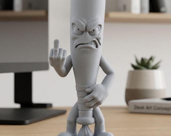 Lustiger Baseballschläger Charakter STL | Wütend Sport Maskottchen 3D Druck Datei | Erwachsenen Humor Gag Geschenk Figur | Digitaler Download