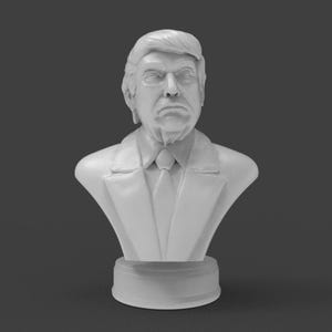 President Trump Bust STL | 3D Printable Political Figurine | Collectible Digital Model for 3D Printing | Trump Statue File