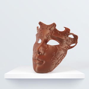 Venetian Gothic Mask STL File | 3D Printable Halloween Cosplay Mask | Masquerade Costume Accessory | Detailed Wearable 3D Print