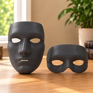 3D Mask STL File | Full & Half Face Cosplay Mask | Printable Costume Mask | Wearable 3D Print Mask for Adults