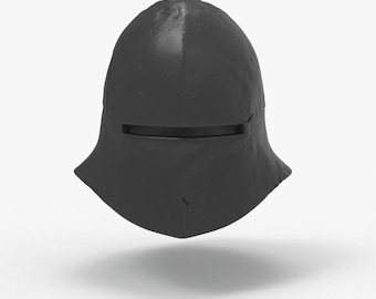 3D Printable Medieval Knight Helmet STL File | Fantasy Warrior Cosplay Armor | Historic Crusader Helmet Prop | Halloween Costume