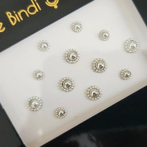 Gold/Silver Classic Bindi Silver Mixed sizes