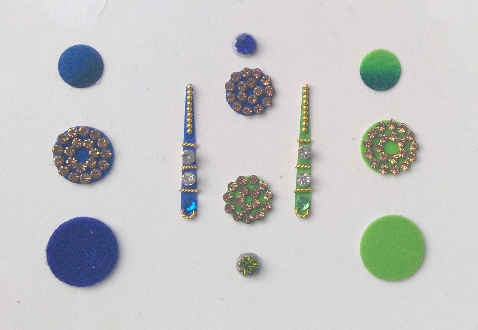 Blue/Green Bindi Dual Colour ON SALE Etsy