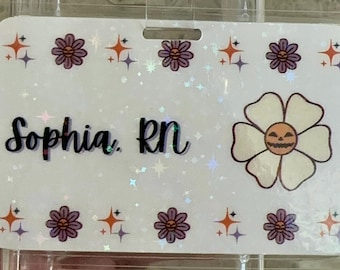 Aangepaste badge ID-badge | Aangepaste badge Buddy | Aangepast naamplaatje | Aangepaste badge achterkant | Schattig | Verpleegkundige | Accessoires voor de gezondheidszorg | RT | Leraar: