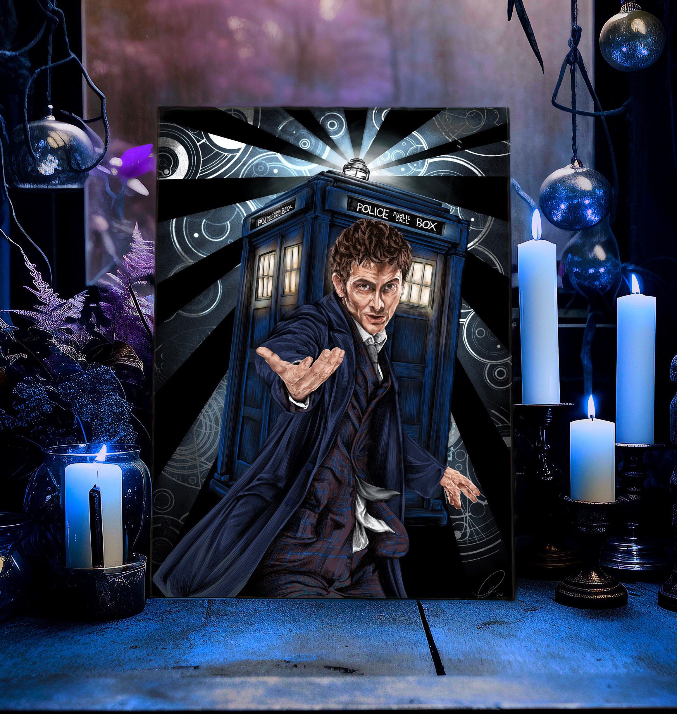 Doctor Who 60th Anniversary Inspired Hand Drawn Wall Art Art Print ...