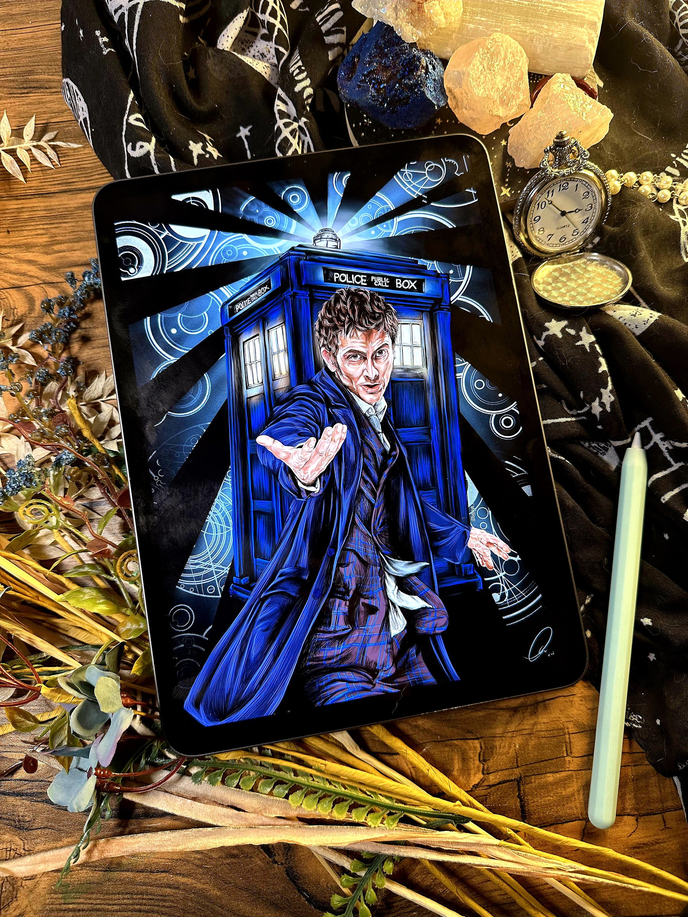 Doctor Who 60th Anniversary Inspired Hand Drawn Wall Art Art Print ...