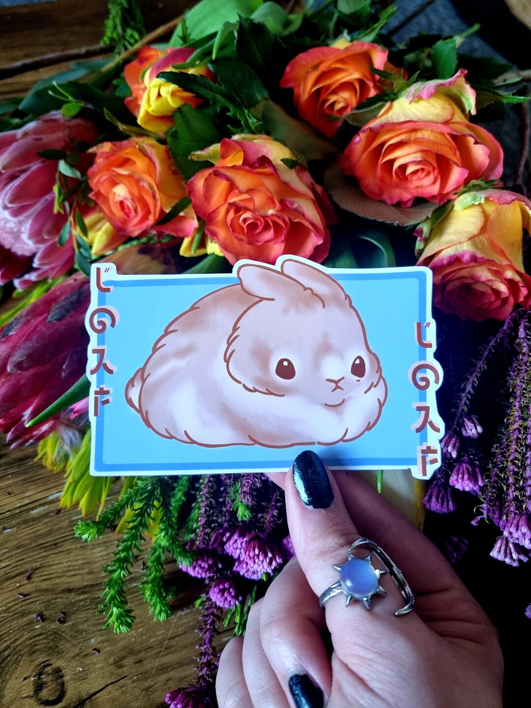 Kawaii Cute Adorable Anime Art Illustration Rabbit Bun Loaf Waterproof ...