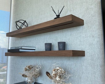 Shelf, Floating Shelf, Wood Shelf,Wooden Shelves, Floating Shelves, Modern Home, Modern Kitchen Decor, White Oak Shelves, Walnut Shelves