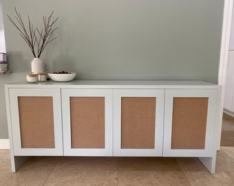 Modern Cabinet - Shaker Style - Rattan Cane Furniture Cabinet - Tv Stand - Media Console Cabinet