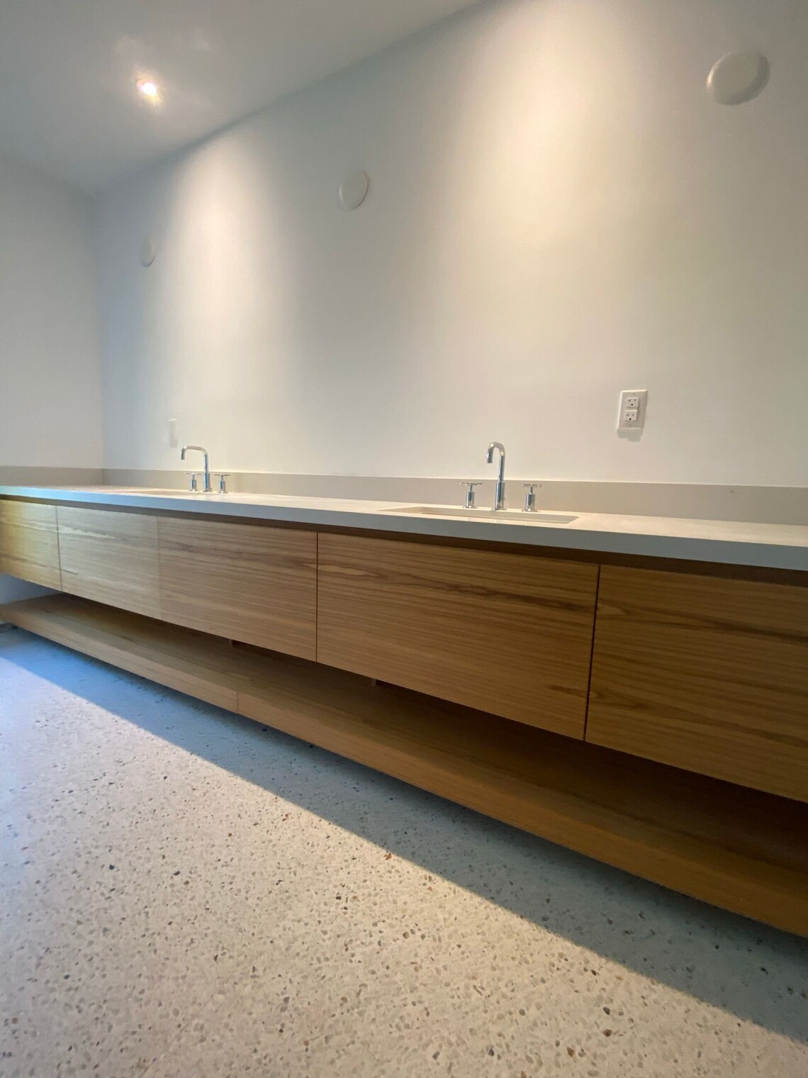 Vanity Bathroom Vanity Wood Veneer Vanity Custom Double Vanity TEAK