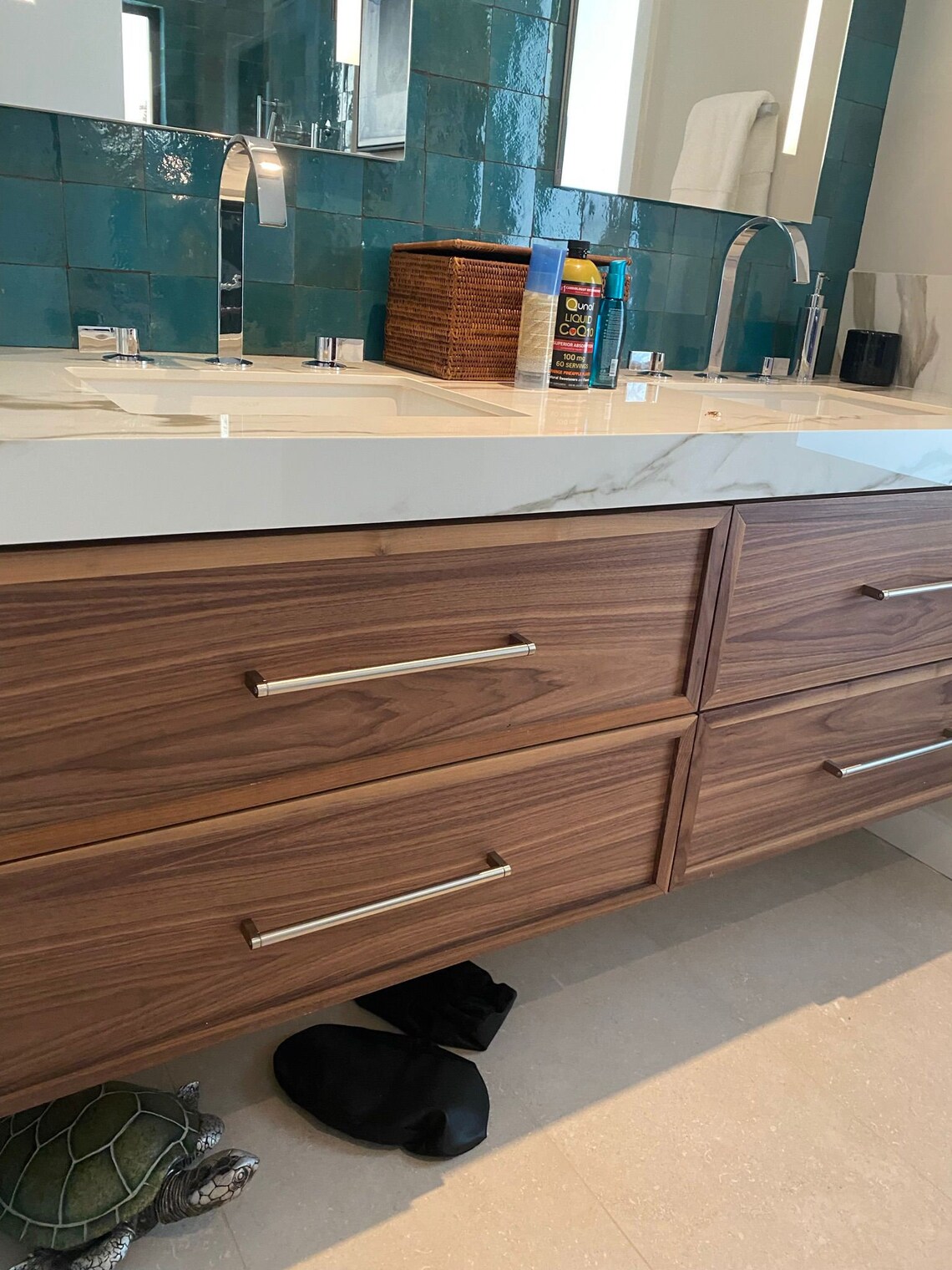 Floating Vanity, Shaker Style Vanity, Modern Vanity, Wood Veneer Vanity