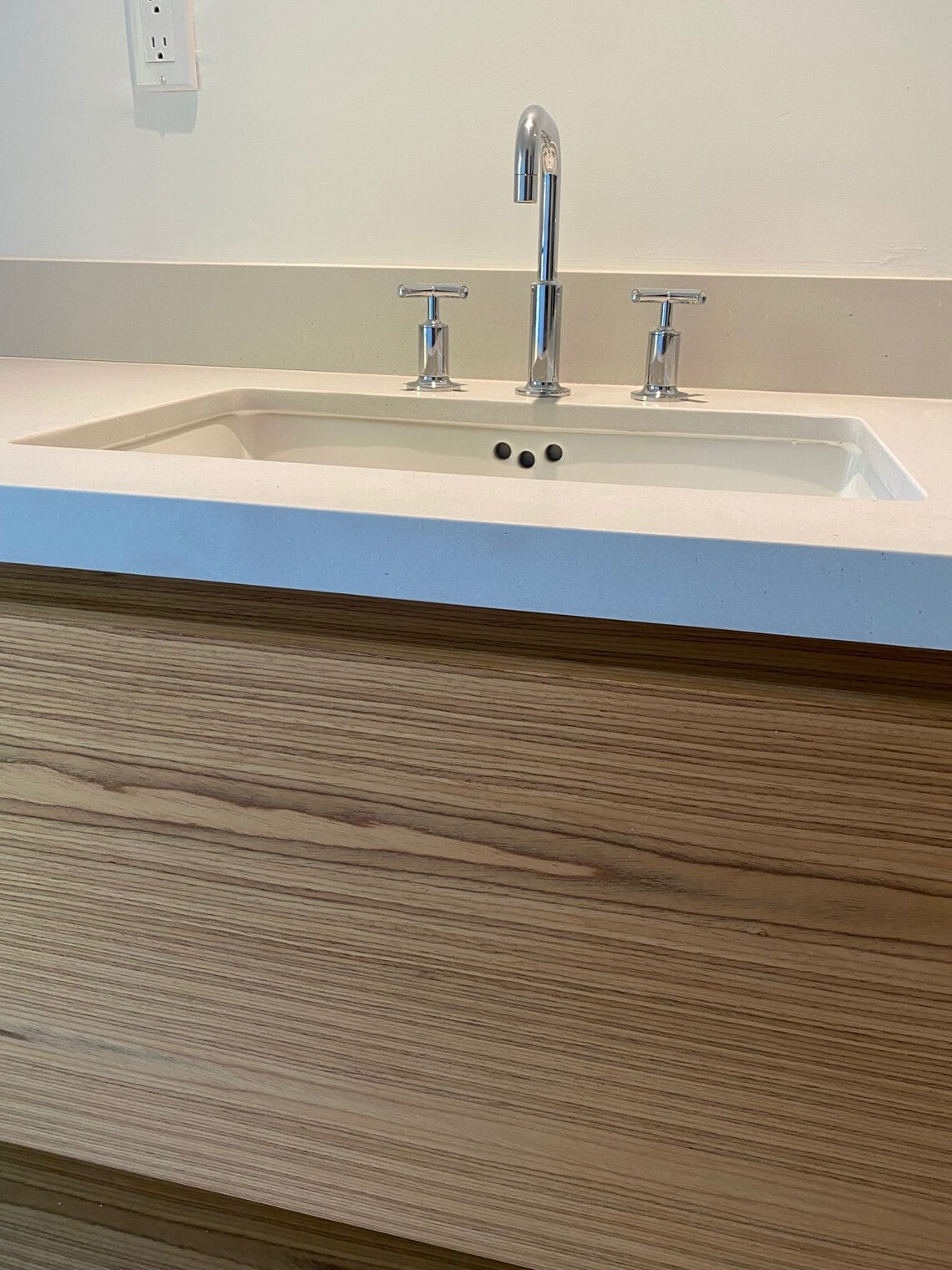 Vanity Bathroom Vanity Wood Veneer Vanity Custom Double Vanity TEAK