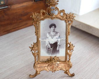 Vintage gold baroque frame Victorian picture frame Ornate gothic photo frame